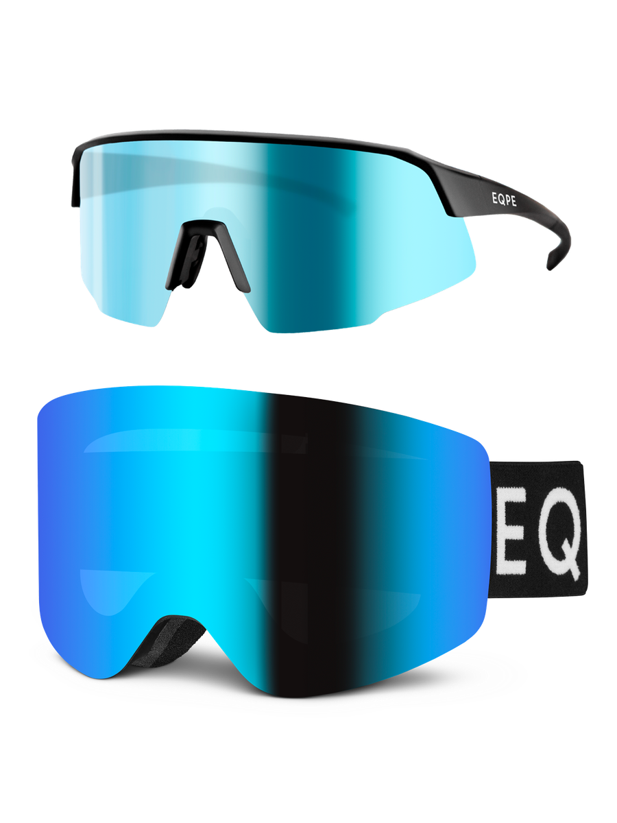 Vision Black Ski Goggle + Ahtletic sunglasses