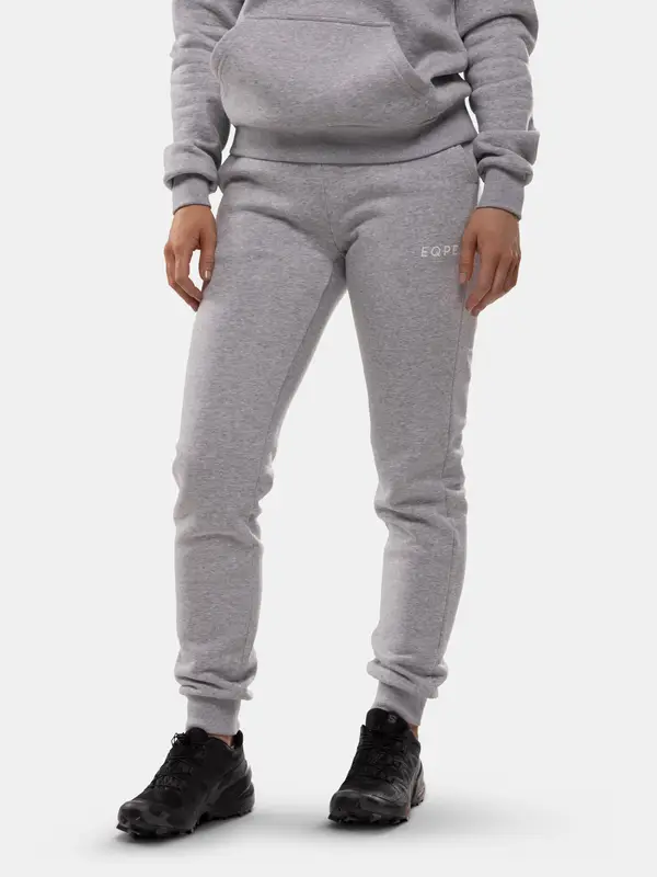 Slack Pant W Grey Melange/White