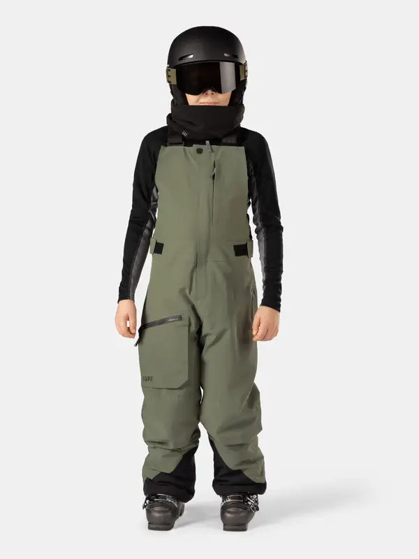 Qanuk Bib Pant JR Lichen Green